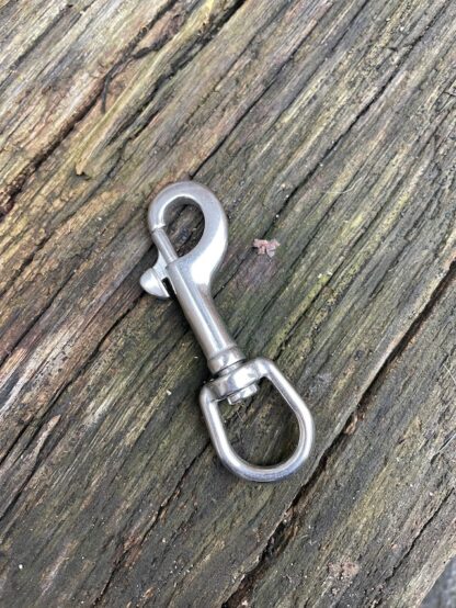 Karabiner Edelstahl 17mm perfekt für Fettleder 15mm