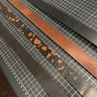 Lederriemen Restepaket gemischt 25mm Blankleder + Geschirrleder #27
