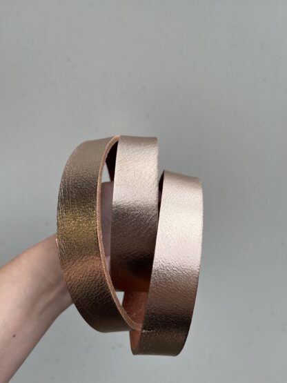 Lederriemen metallic Kupfer